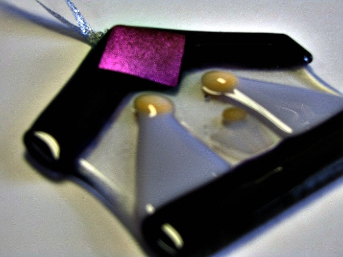 Fused Glass Purple Ornament/ Suncatcher/ Nativity