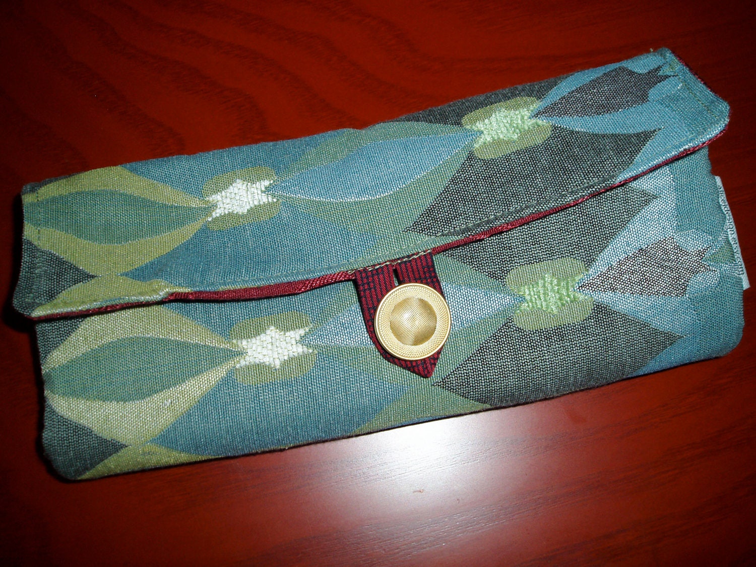 Olive Gray Decorative Travel Jewelry Organizer