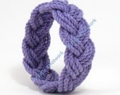Sailor Knot  Bracelet in Purple Cotton