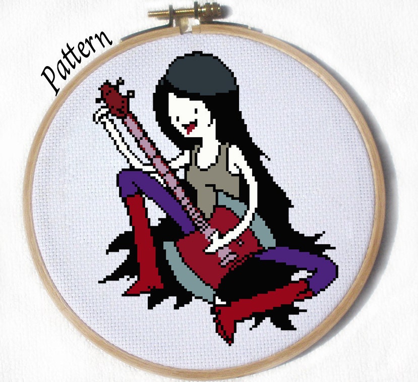 Marceline from Adventure Time Cross Stitch Pattern