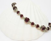 Red Bracelet - Crystal - Swarovski Crystal - Sterling Silver