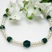 May Birthstone Bracelet - Swarovski Crystal - Emerald - Birthstone Jewelry - Sterling Silver - Birthday Gift