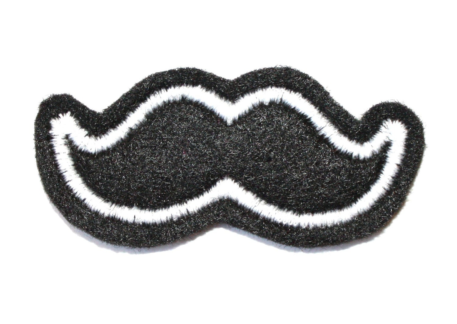 Felt Mustache Hair Bow Clippie (one)