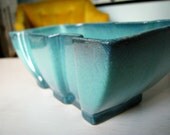 vintage Royal Haeger planter in gorgeous turquoise ombre