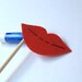 Photo Props. Party Props. Birthday Party Props. Wedding Photo Props. Mustache on a Stick. Lips on a Stick - The Smooch