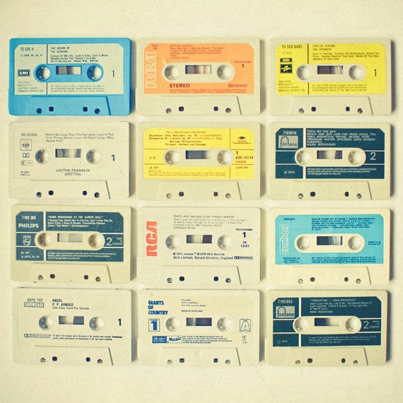 All Tomorrow's Parties - music photography, cassette tape art, retro wall art, gift for him 8x8 Print