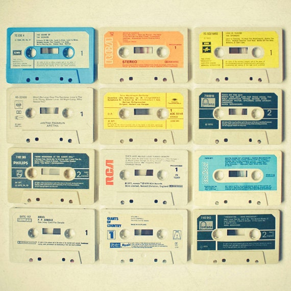 All Tomorrow's Parties - music photography, cassette tape art, retro wall art, gift for him 8x8 Print
