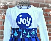 Girls Christmas Holiday T-Shirt Dress with detachable Sash