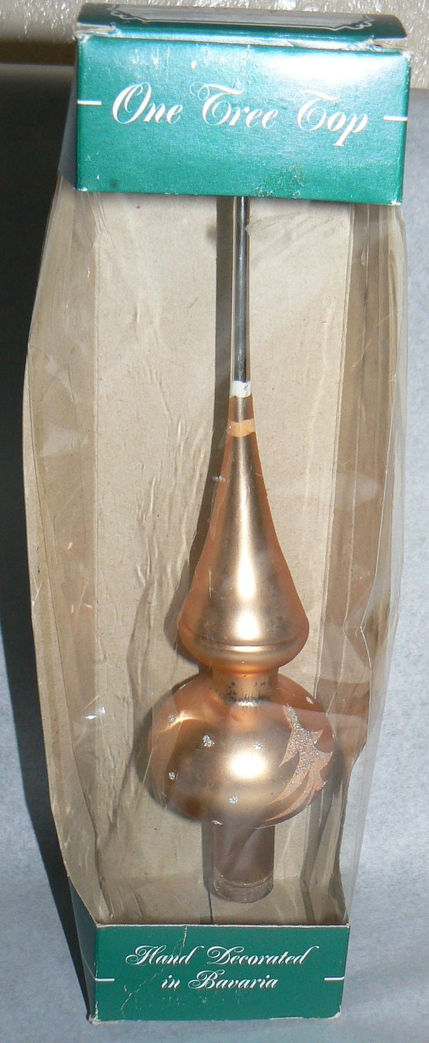 Vintage 1950s Bavarian Mercury Glass Christmas Tree Topper made in Bavaria
