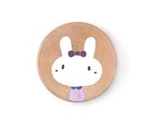 Large Wooden Magnet (Lilac dress)