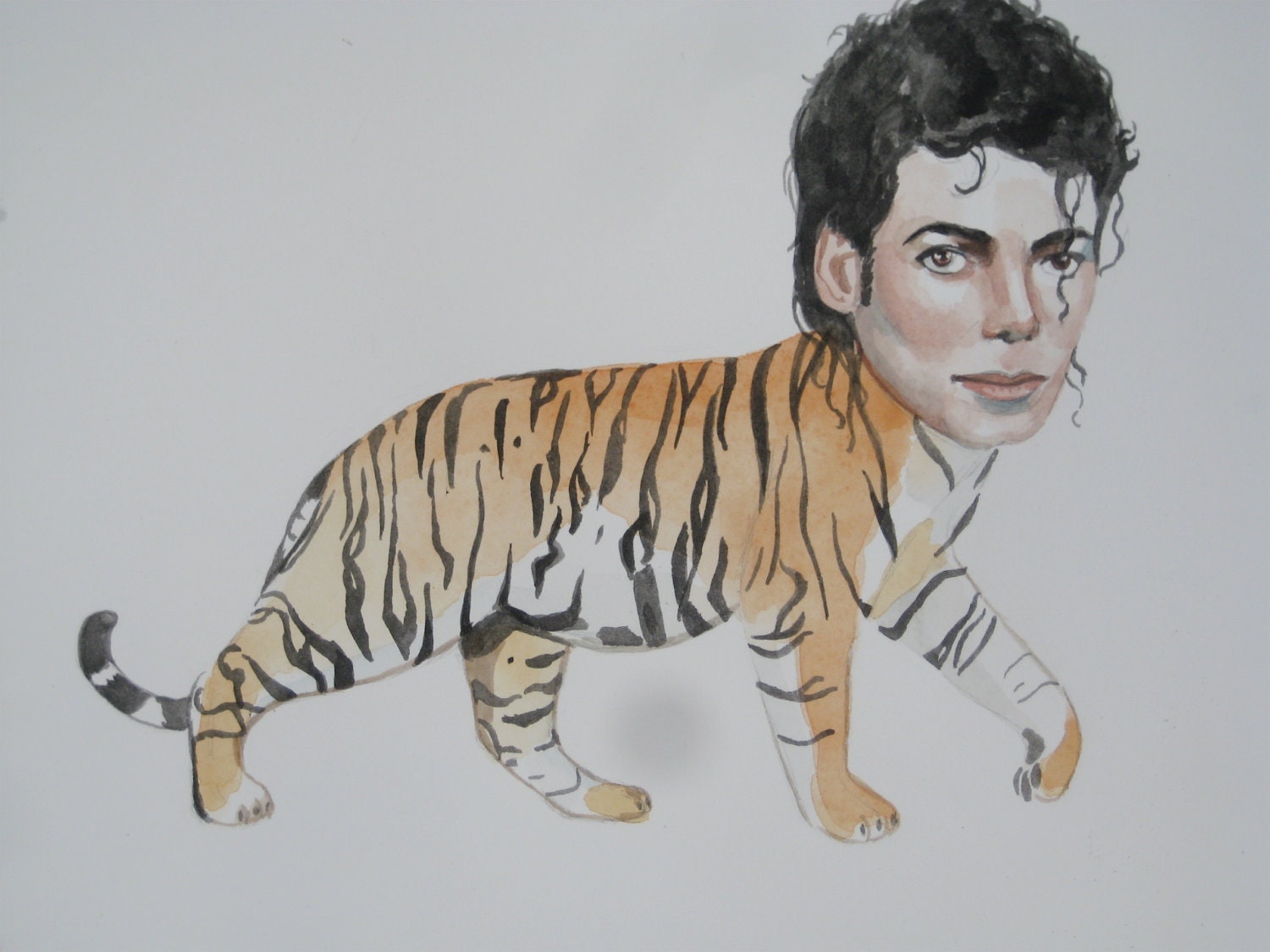 Michael Jackson as a tiger