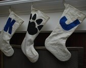 Custom Christmas Stocking Made from Recycled Sails