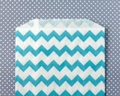 Blue Chevron Goody Bags / Favor Bags / Treat Bags (20) - 5 x 7.5 inches - Midi Size Il_170x135