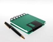 Floppy Disk Notebook - Geek Book - Recycled Computer Diskette - Green