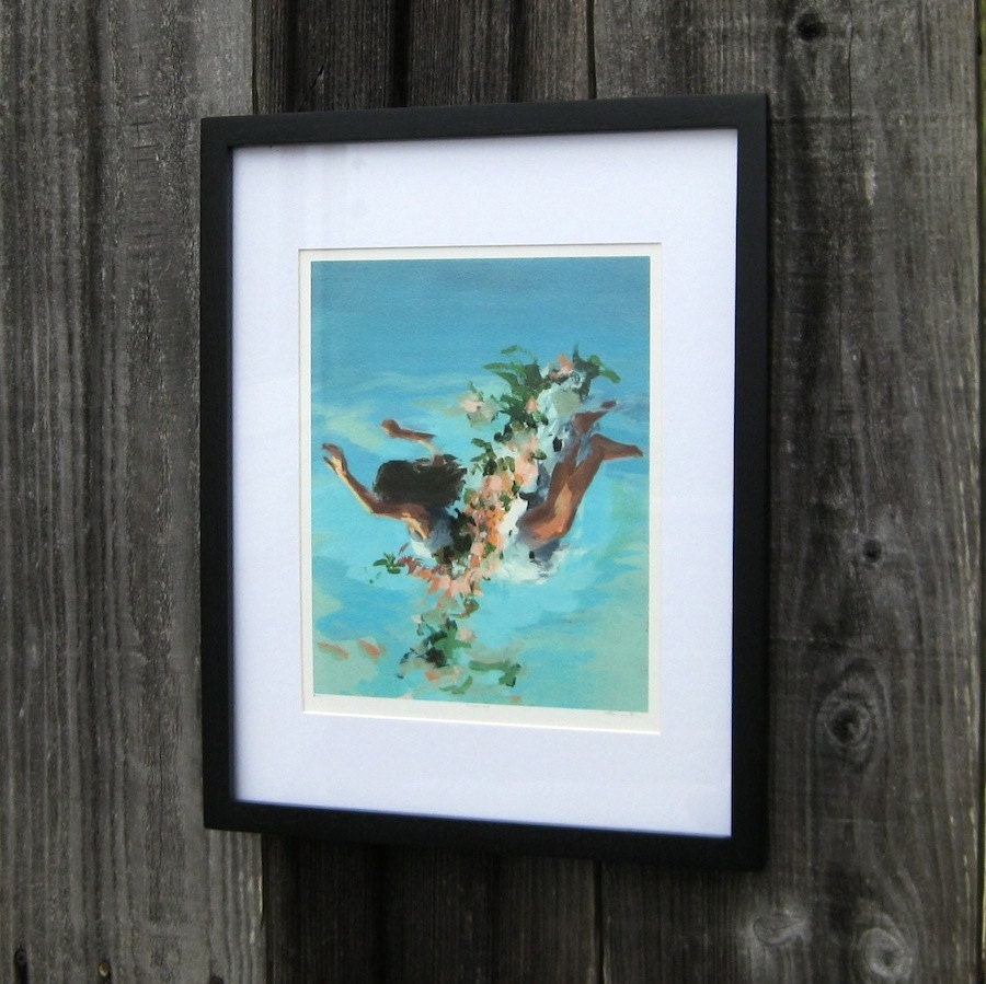 Capsized . couple art print . 8 x 10 large