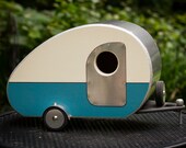 Vintage Teardrop Camper Birdhouse