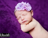 Lavender flower headband, girl headband, infant headband, newborn headband, adult headband, child headband