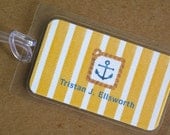Personalized Bag Tags - Anchor - For Backpacks, Diaper Bags or Luggage