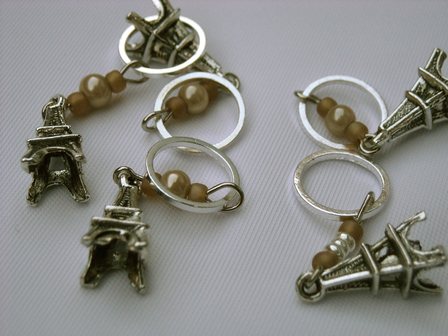 Eiffel Tower Stitch Markers - Set of Five
