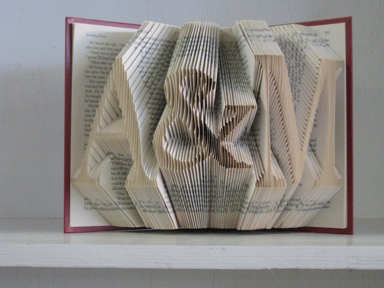 Custom Folded Book Art Sculpture -  Bride & Groom Wedding Anniversary Engagement Bridal Shower