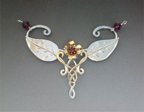 Lorien necklace pendant sterling celtic fantasy LOTR bridal wedding