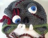 CUSTOM Crochet Zombie Hat