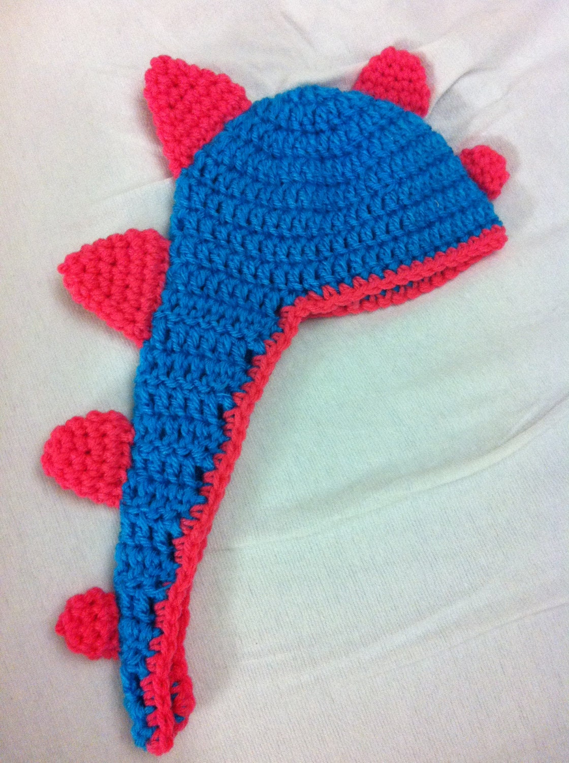 Newborn Baby Dinosaur Crochet Hat With Tail Photo Prop Custom Made to Order