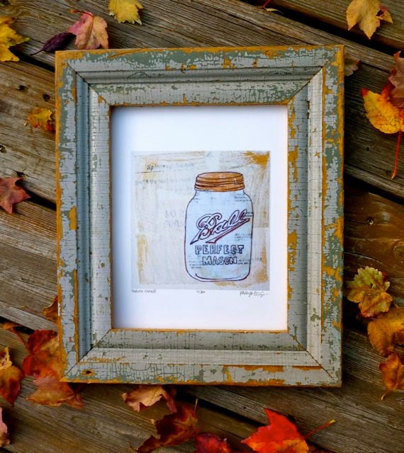 Mason Jar Print Gift for Foodie 8x10