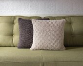 Neutral Decorative Knitted Pillow / Cushion Cover /// Set of Two