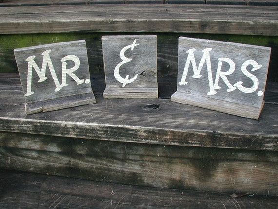 Rustic Wood Bridal Wedding Signs Mr And Mrs With By Craftmarttexas