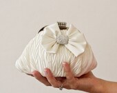 FREE SHIPPING Bridal Clutch - Wedding Clutch, Bridesmaids Purse, Ivory White Bridal Bag,  Bride Clutch, Bridesmaid Gift Black Friday