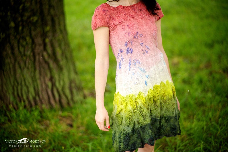Forest fairy - nuno felted dress