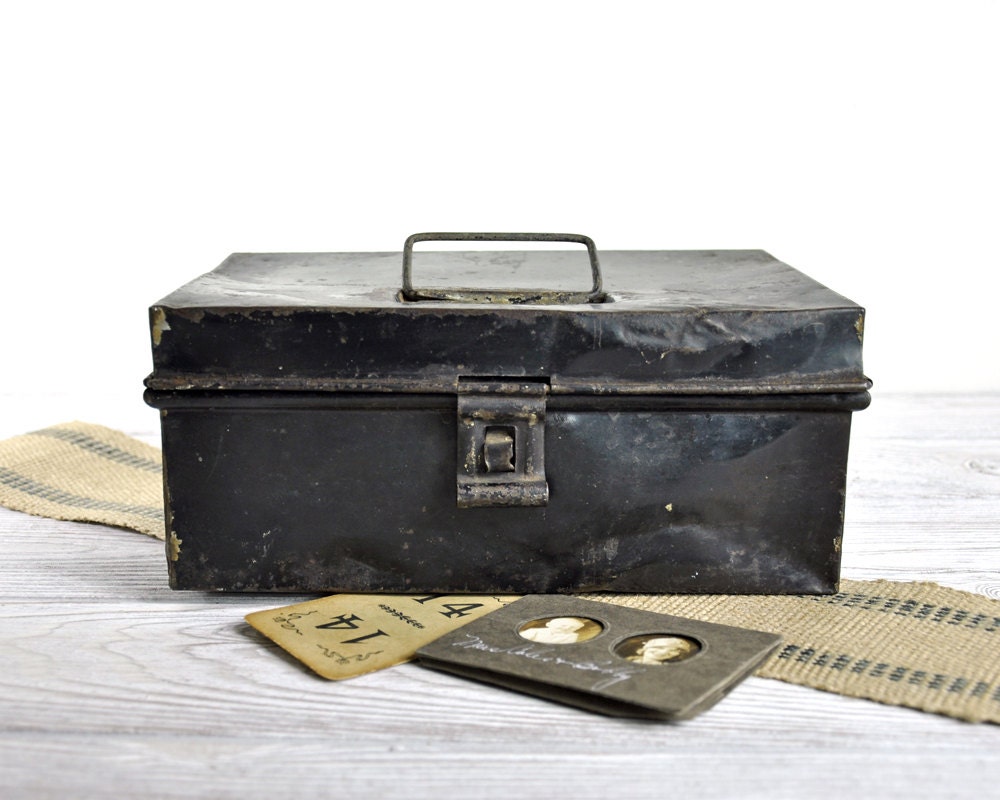 RESERVED /// Antique Spice Box / Industrial Storage