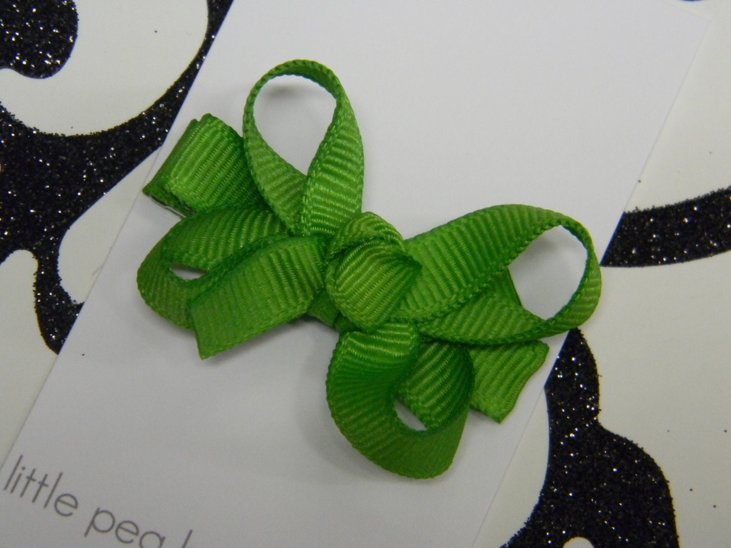 LPB - Bitty Boutique Twisted Bow - APPLE GREEN