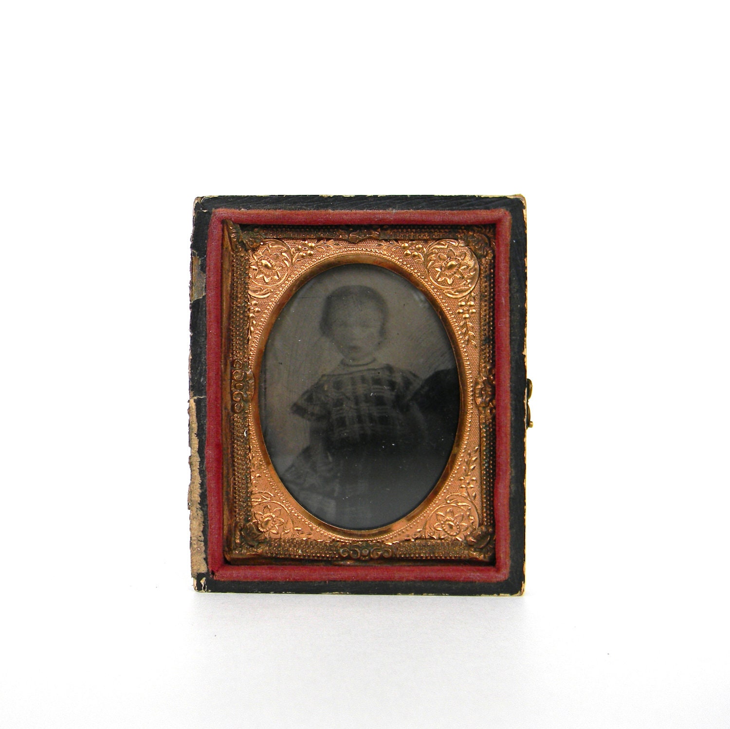 Ambrotype Photograph Civil War Era Young Girl Tintype Antique