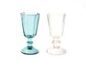 Two vintage glasses for vodka, liqueur or other drink