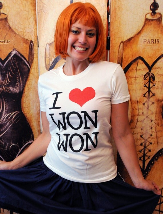 I (heart) WON WON, American Apparel women's fitted SMALL