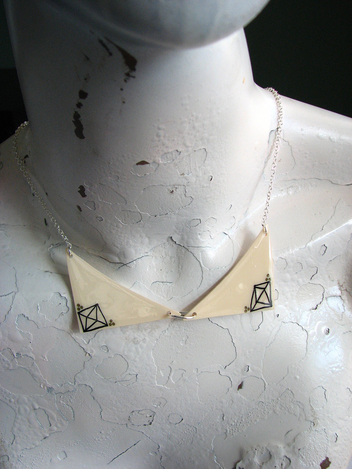 Collar Necklace - Oxford Collar with Diamond Tips