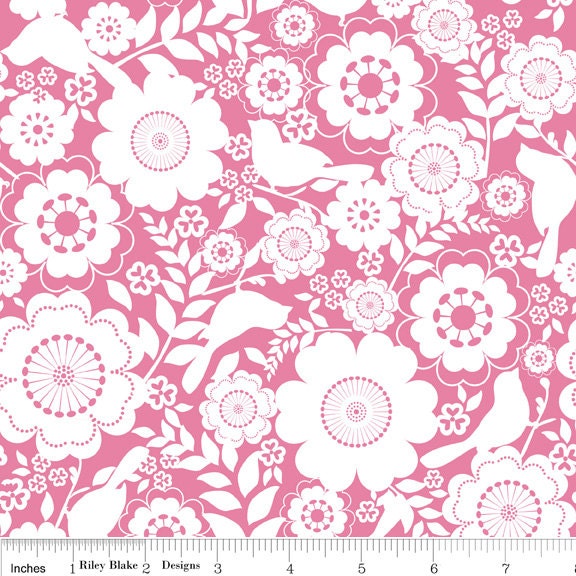 Song Bird by Carina Gardner for Riley Blake - Pink Song Bird Floral C2861
