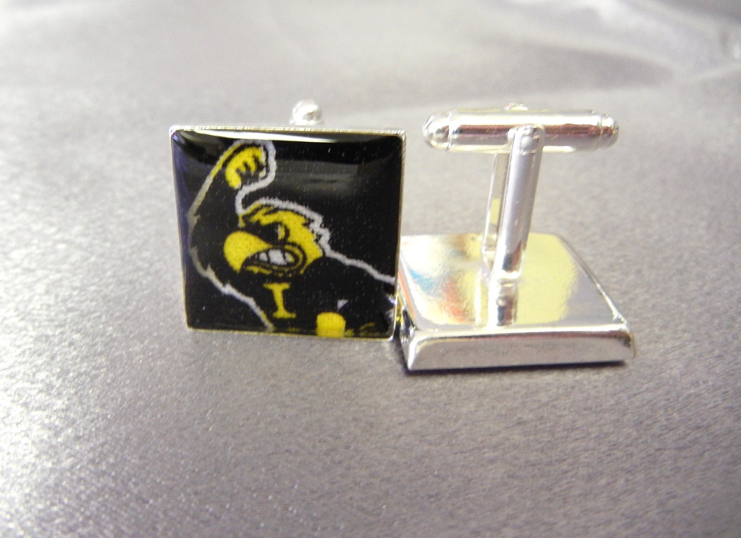 Hawkeyes Cufflinks University of Iowa Fabric