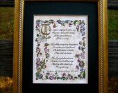 Calligraphy, Custom Calligraphy, Love Poem, Wedding Gift, Anniversary Gift, Proposal Gift, Ready to ship