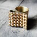 swarovski bronze 24Kt gold plated ring