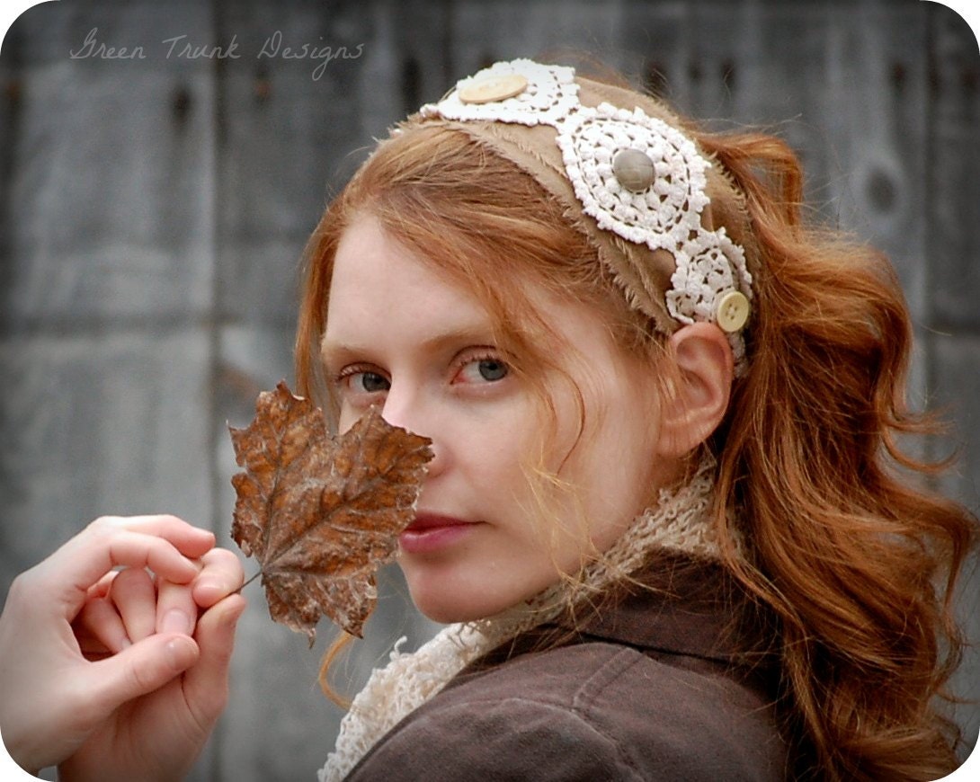Rustic Lace Headband Head Wrap