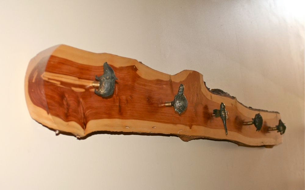 Cedar Rack Orissa Brass Hooks