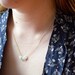 Geometric Porcelain Necklace - Hexagon Jewelry - White and Neon Pink