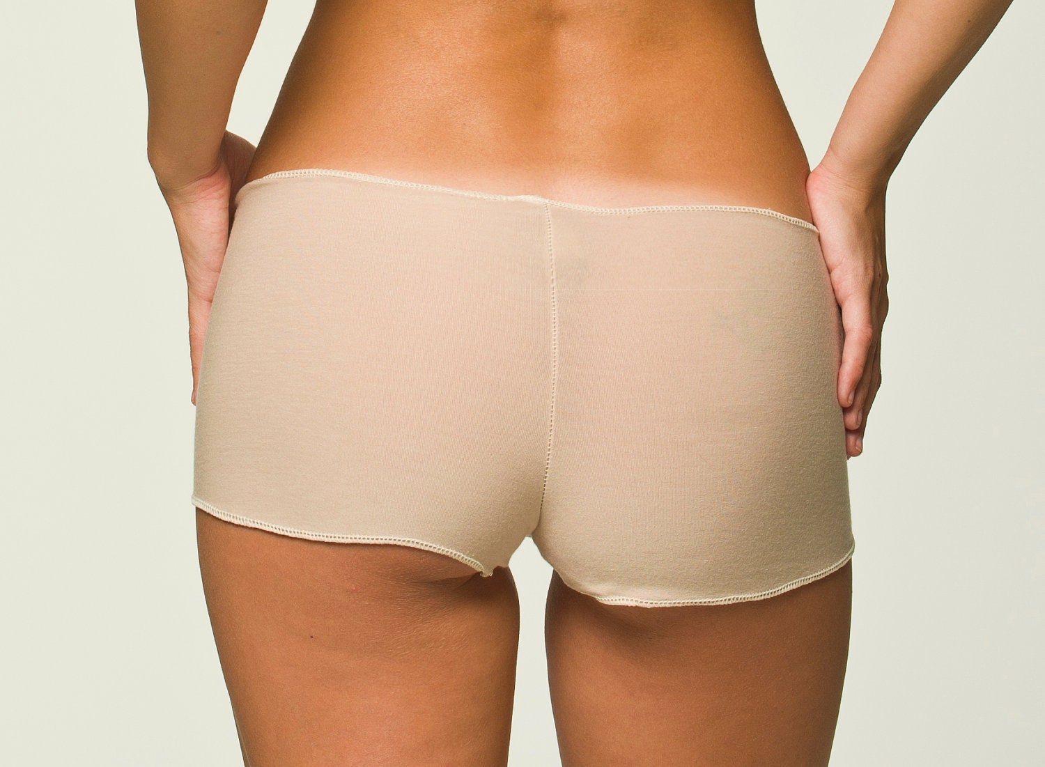 Tan Panties Lingerie- Boyshort - Medium