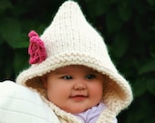 Baby Pixie Hood Hat Infant Pixie Hat Elf Pointed Hoodie Newborn Pixie Hat Baby Knit Hat Baby Girl Clothes 0-3/3-6/6-12/12-24/24-48 months