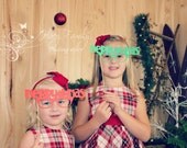 Merry Christmas Photo Props Glasses Photo Booth Props  Set - Christmas PhotoBooth Props Christmas Party Supplies Prop Holiday Decoration
