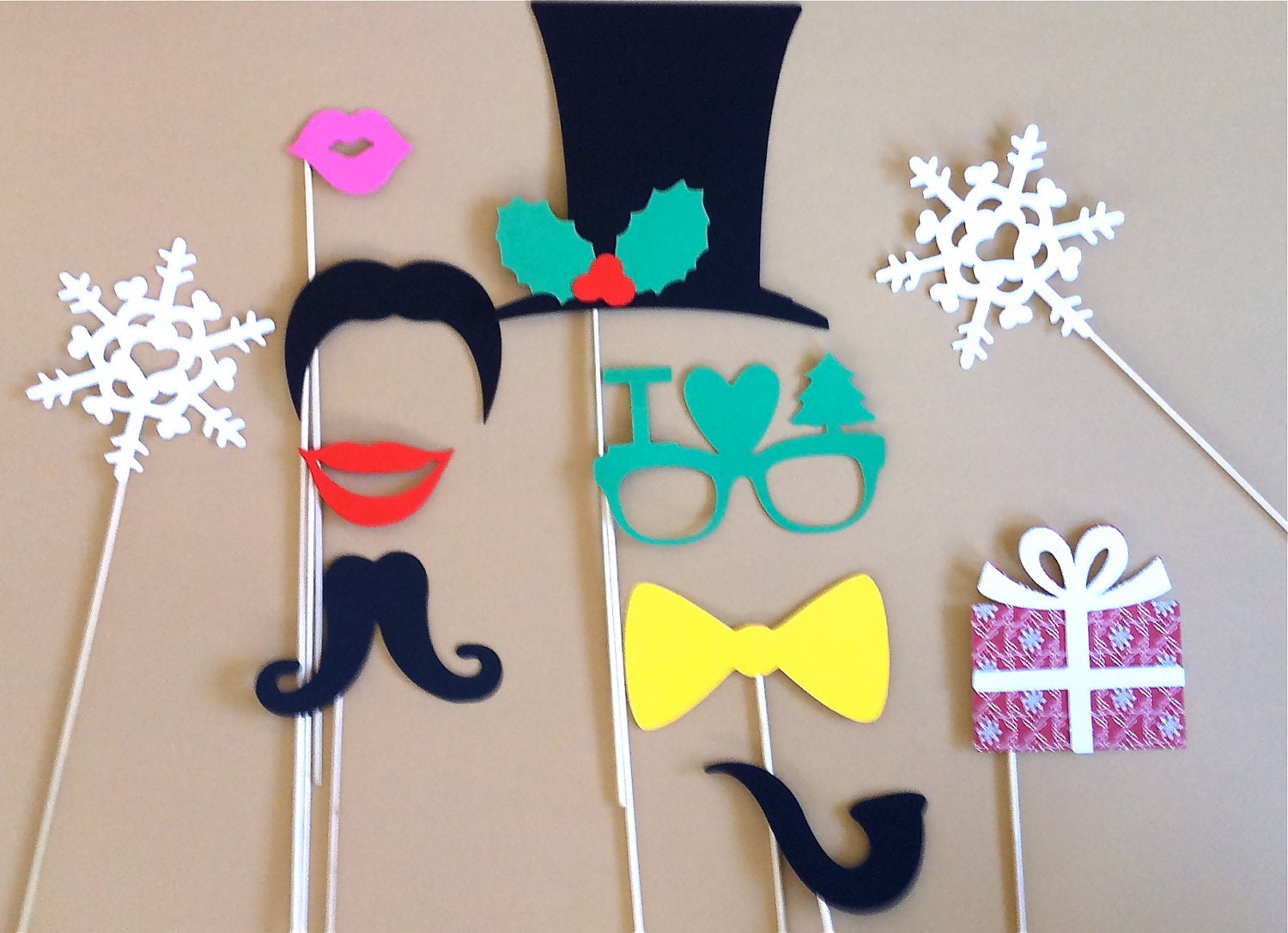 items similar to holiday photo booth props set of 11 items similar to holiday photo booth props set of 11