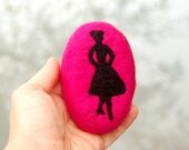 Felted Soap Lady ( White Tea and Ginger )